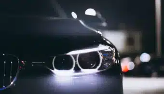 Front Car Lights Night Road