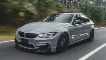 Silver Metallic Color Sport Sedan Road