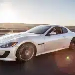 Silver Sport Car With Driver Highway